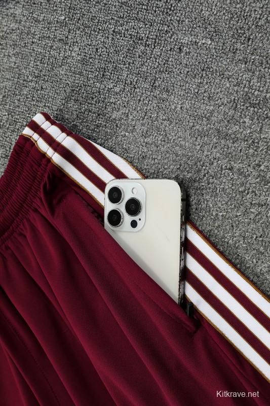 25/26 Arsenal Adidas Original Wine Short Sleeve Jersey+Shorts