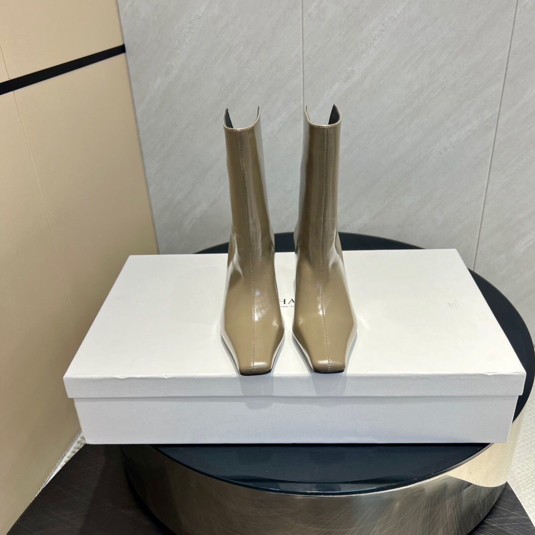 Khaite 2025 SS Collection Square Toe Slip-On Ankle Boots - KFY00390