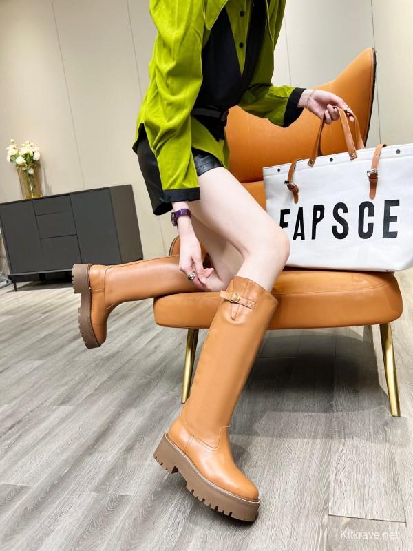 Celine 2025/SS Fall Winter Belt Buckle Long Boots - LY00420