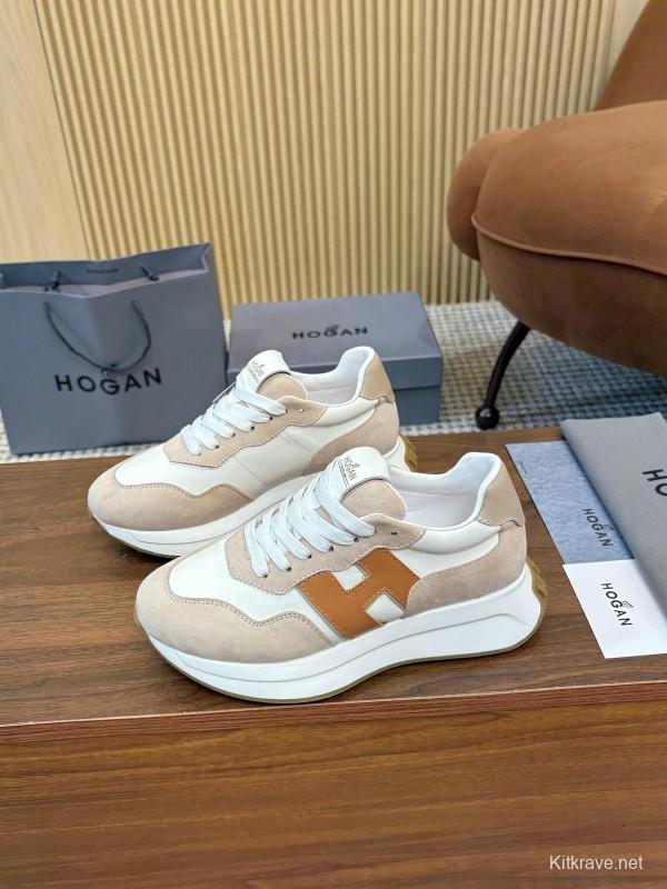 Hogan H-STRIPES Series Couple Thick Sole Dad Shoes Sneakers - AS00350