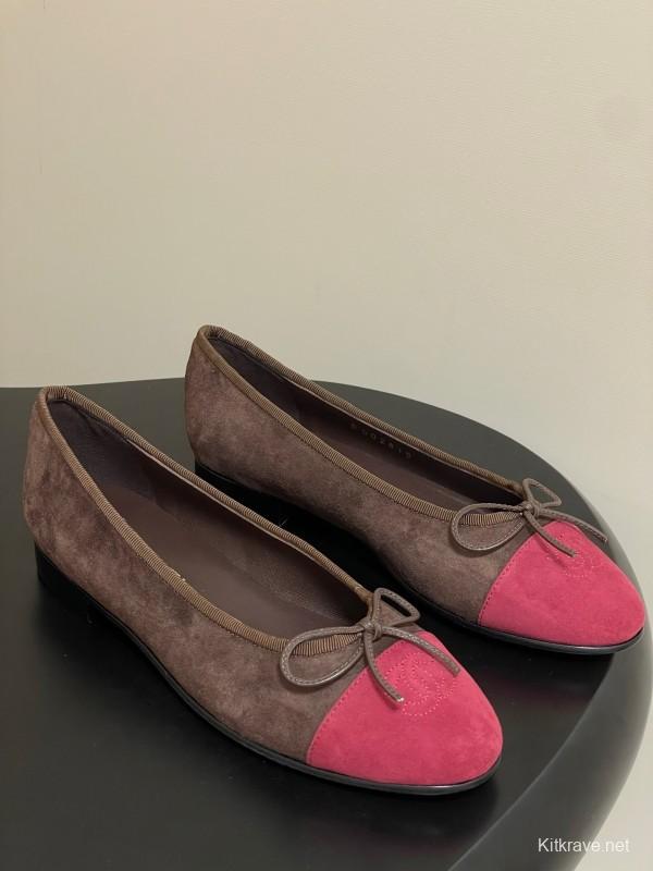 Adidas 2025 SS Bow Ballet Flats Classic Suede Flat Shoes - KFY00300