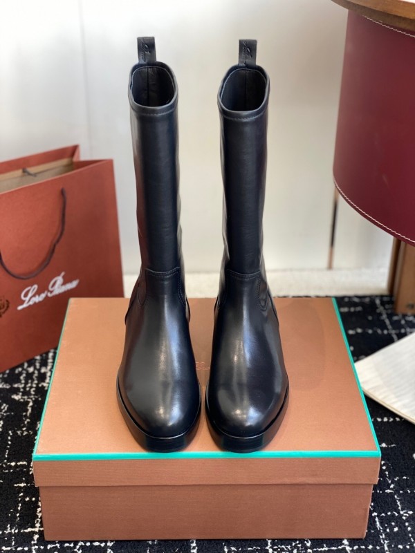 Brunello Cucinelli Classic Spring BC Calfskin High-Top Thick Sole Equestrian Boots - KFY00450