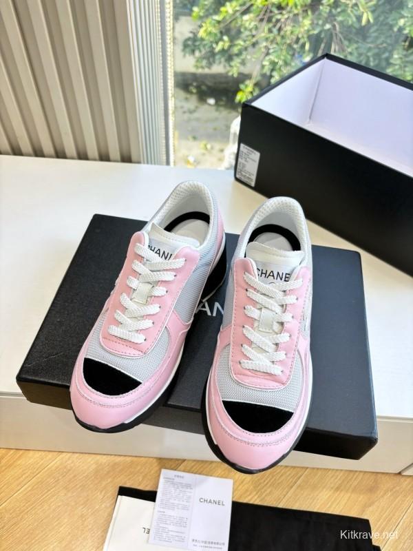 Chanel 2025/SS New Arrival High-Heel Two-Tone Casual Sneakers - KFY00320