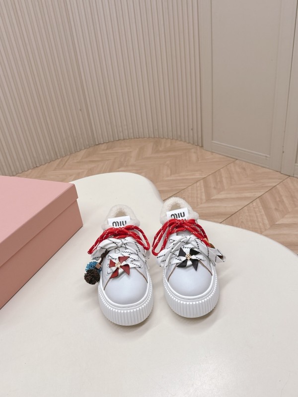 Miu Miu 3D Embroidered Platform Casual Shoes - LY00320/LY00340