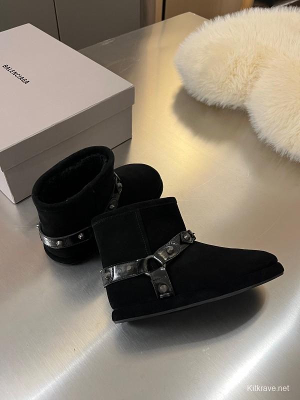 Balenciaga 2025 SS Buckle Rivet Snow Boots - LY00300