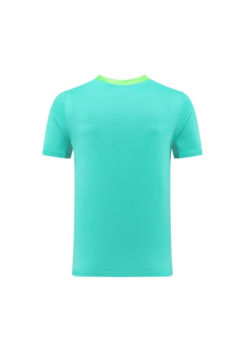 2025 Brazil Lake Green Short Sleeve+Soccer Shorts