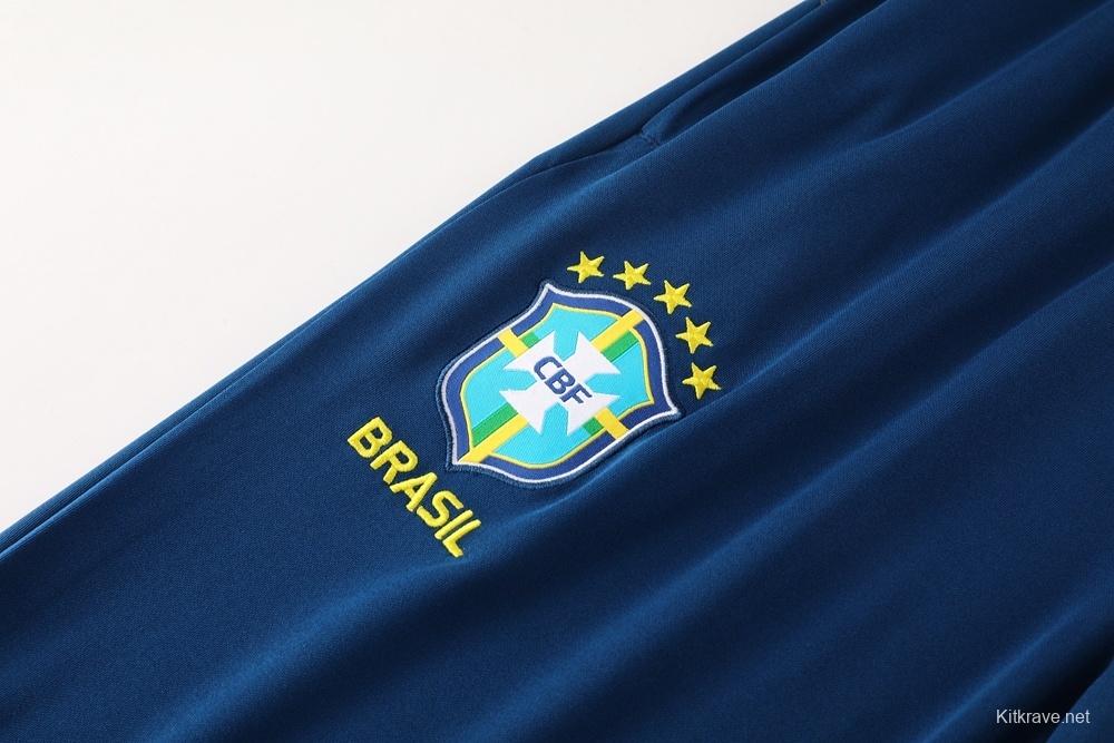 2025 Brazil Lake Green Half Zipper Jacket+Long Pants