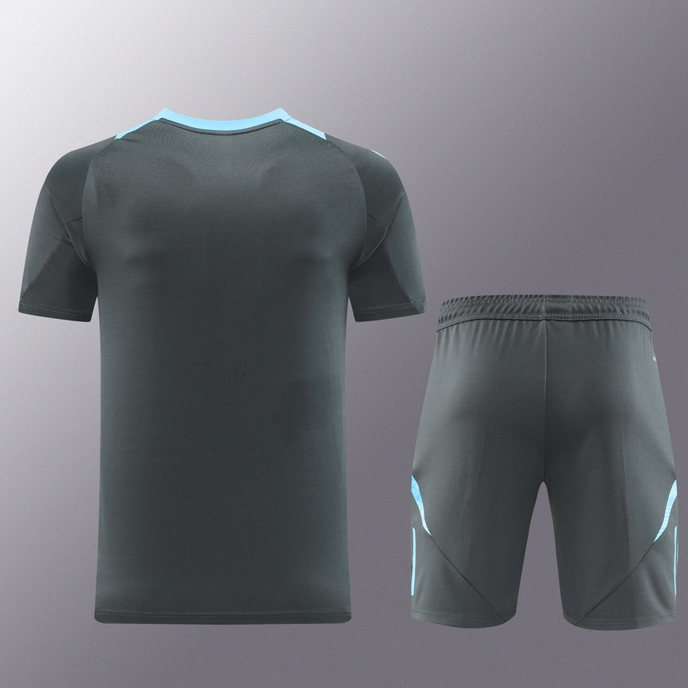 2025 Argentina Dark Gray Short Sleeve+Soccer Shorts