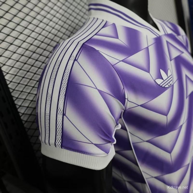 25/26 Player Version  Real Madrid Third Purple with Chevron Gradient Pattern Jersey