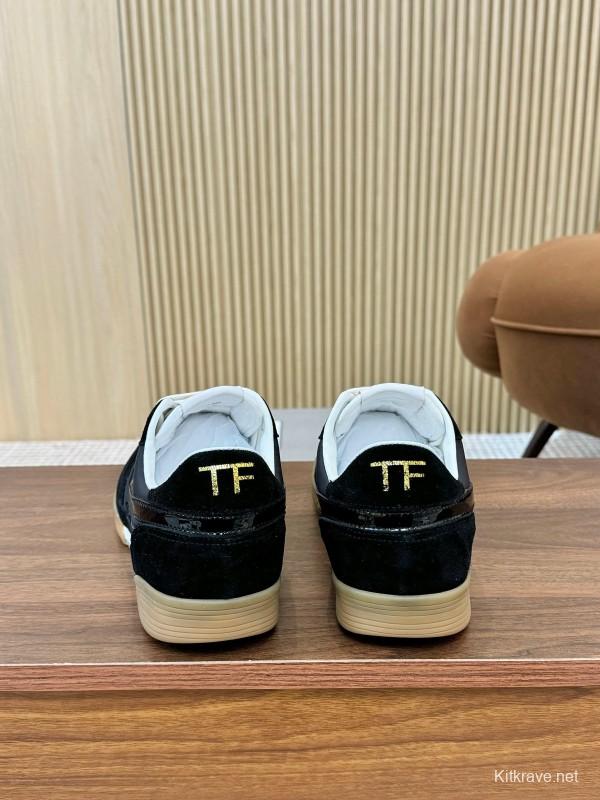 TOM FORD 2025 SS Casual Shoes with Classic Color Blocking and Imported Leather Insole - AS00350