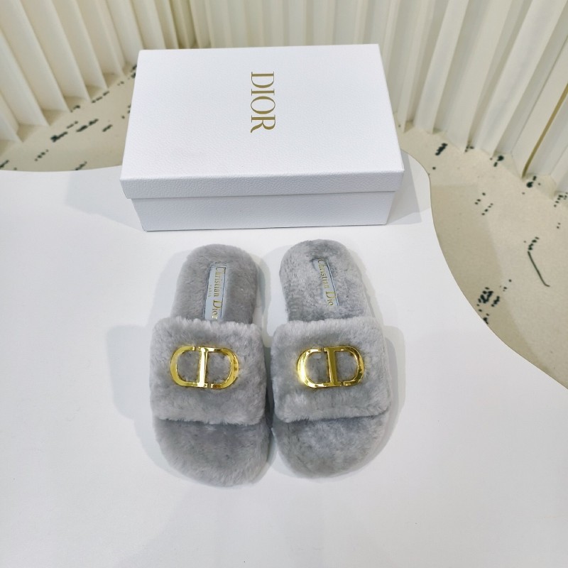 Dior Metal Buckle Wool Slippers Series - LY00280