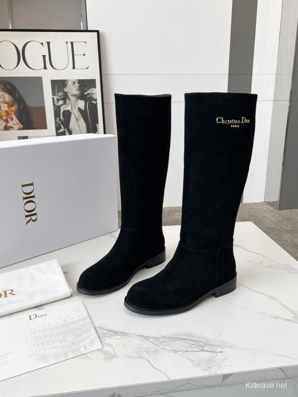 Dior 2025/SS Retro British Style Brogue New Knight Boots - LY00440