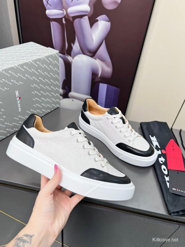 Kiton Spring Summer 2025 Lace-Up Old Money Style Casual Men's Shoes - KFY00320