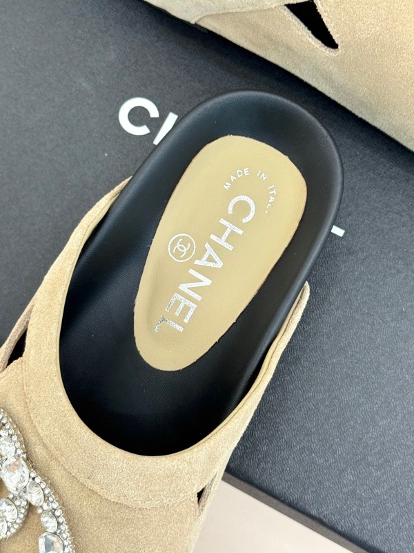 Chanel Classic CC Rhinestone Birkenstock Sandals - KFY00280