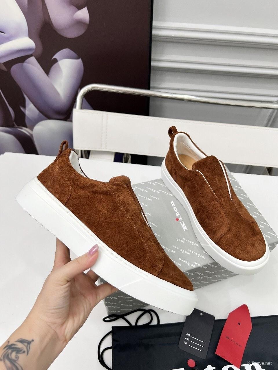 Kiton 2025/SS Slip-On Casual Men's Loafers - KFY00320