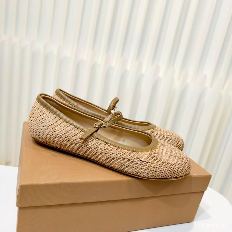 Gianvito Rossi Bohemian Style Flat Ballet Shoes 2025/ss