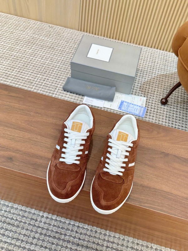 TOM FORD 2025 SS Casual Shoes with Classic Color Blocking and Imported Leather Insole - AS00350