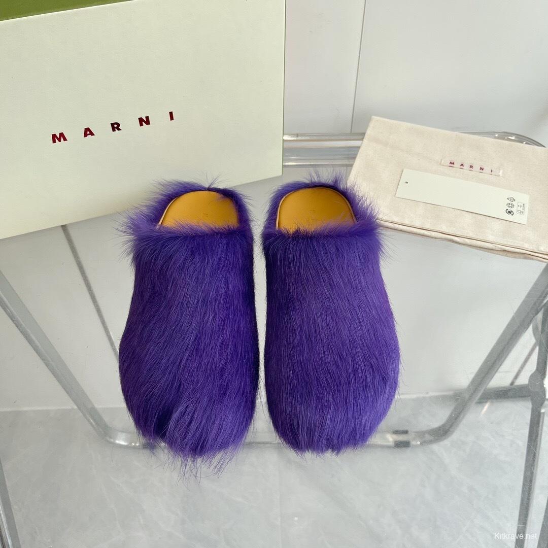 Marni 2025/SS Pony Hair Loafer Shoes - LY00