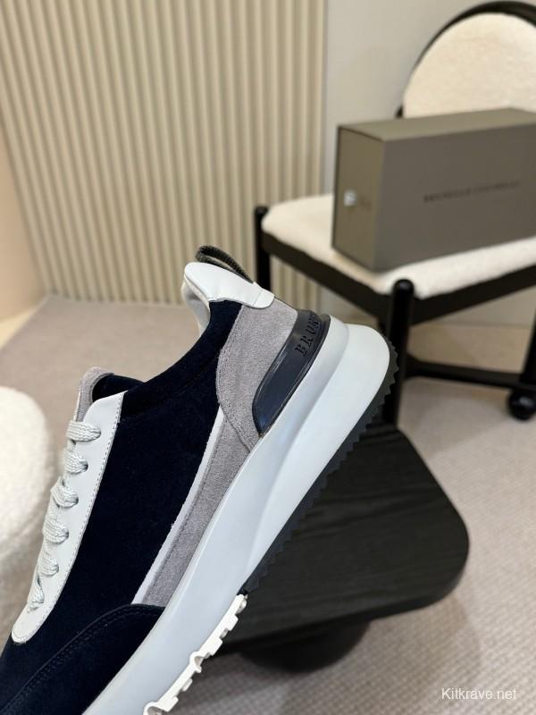 Brunello Cucinelli Casual Sneakers with Textured Calfskin and Seasonal Colors - KFY00320