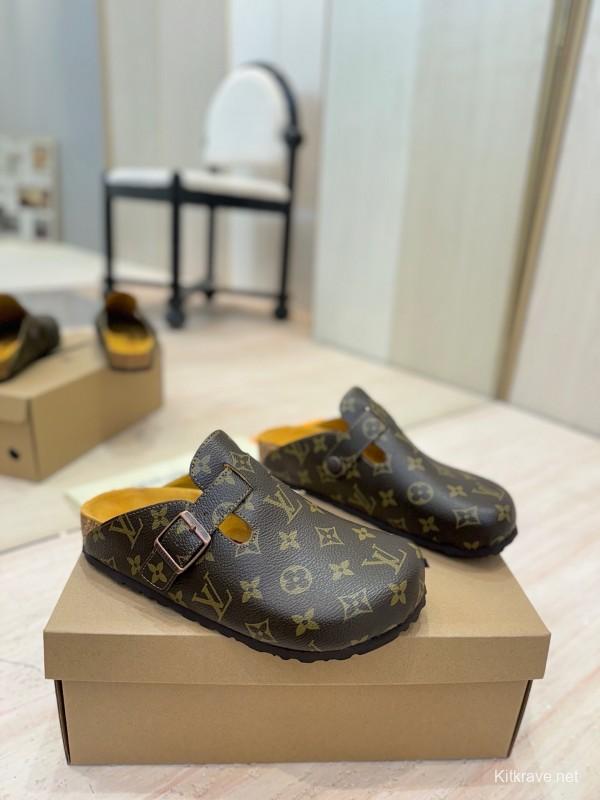 Louis Vuitton Boston Closed-Toe Soft Sole Mule Slippers - KFY00300