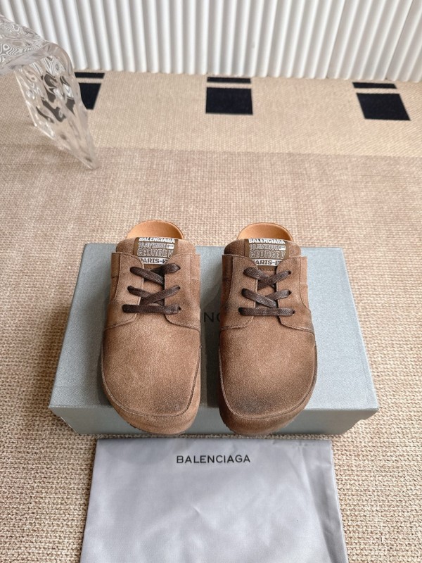 Balenciaga x Birkenstock Boston Closed-Toe Soft Footbed Platform Sandals - AS00260