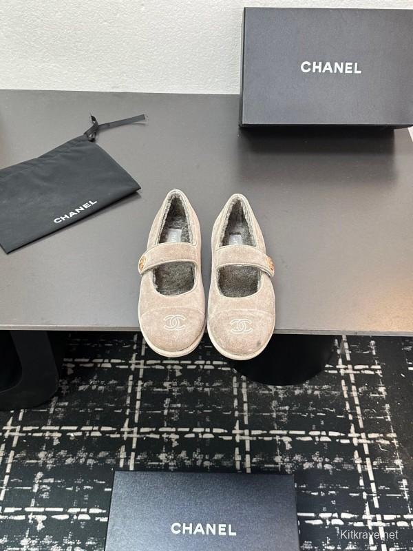 Chanel 2025/SS French Mary Jane Fur Shoes - AW25-MJ01