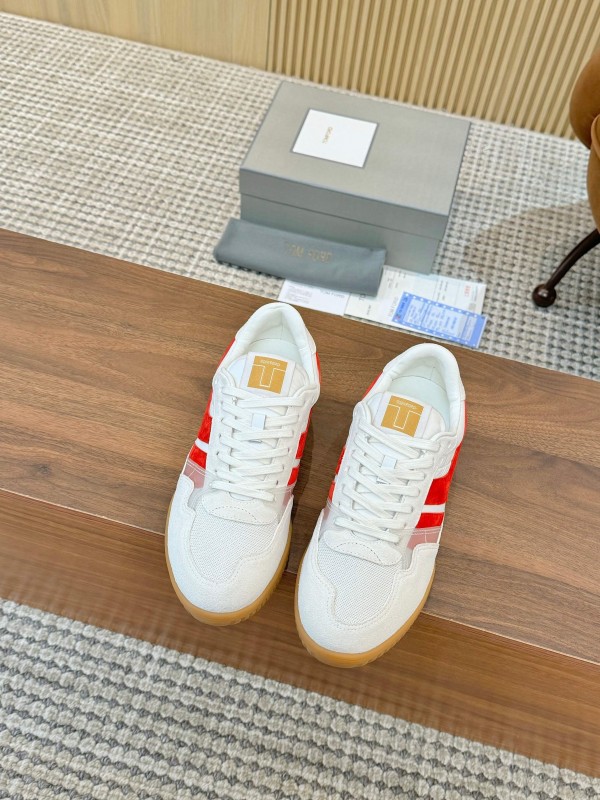 TOM FORD 2025 SS Casual Shoes with Classic Color Blocking and Imported Leather Insole - AS00350