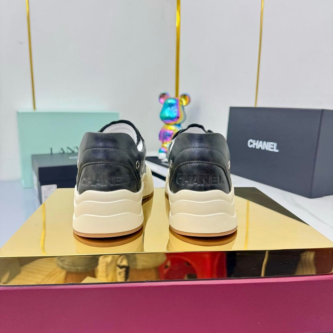 Chanel 2025 SS Panda Loafers Bread Shoes Original Calfskin - LY00320