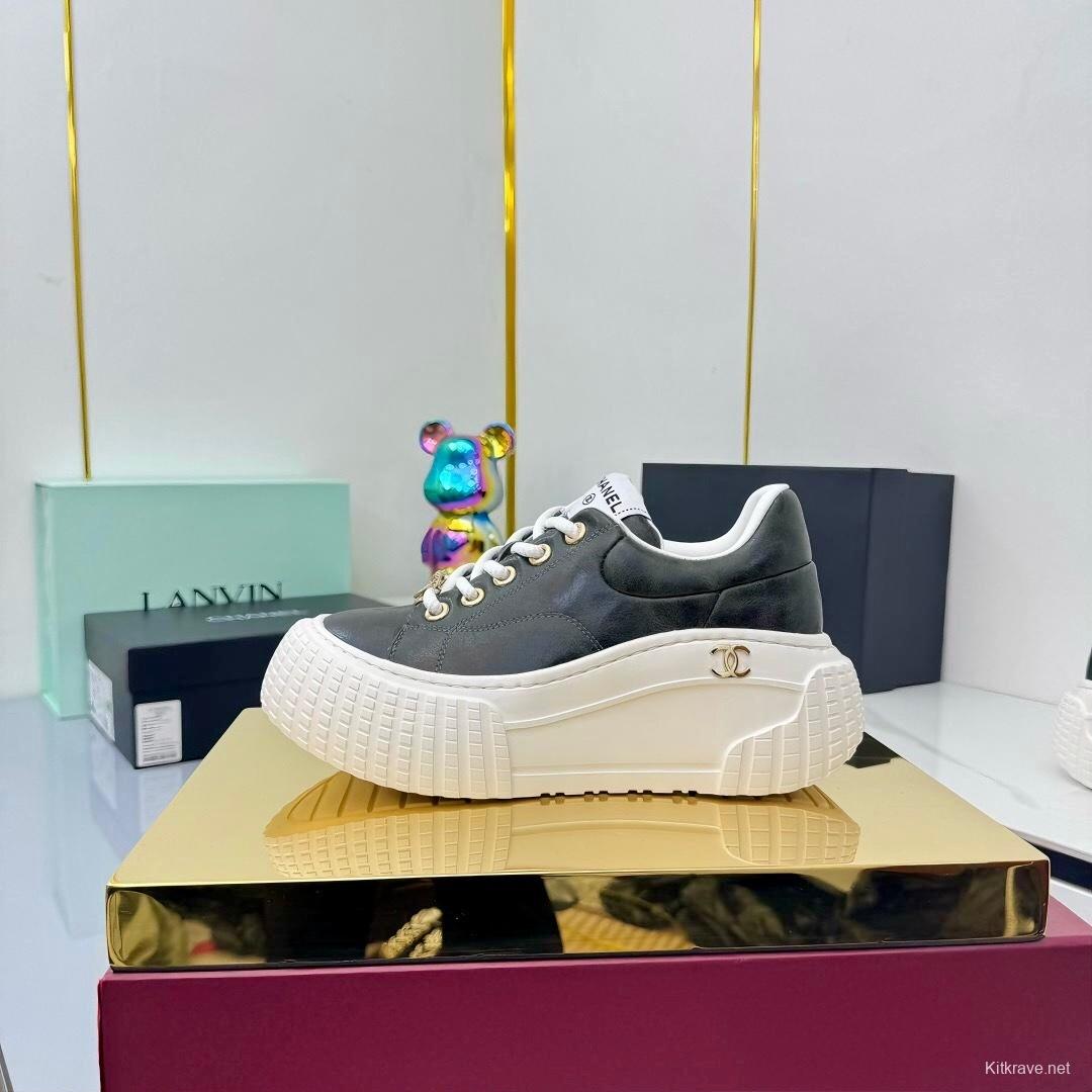 Chanel 2025 SS Loafers Panda Shoes Original Calfskin Casual Sneakers - LY00330