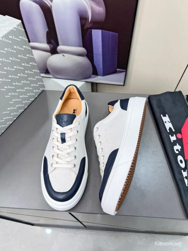 Kiton Tie-Dye Old Money Style Casual Men's Shoes - KFY00320