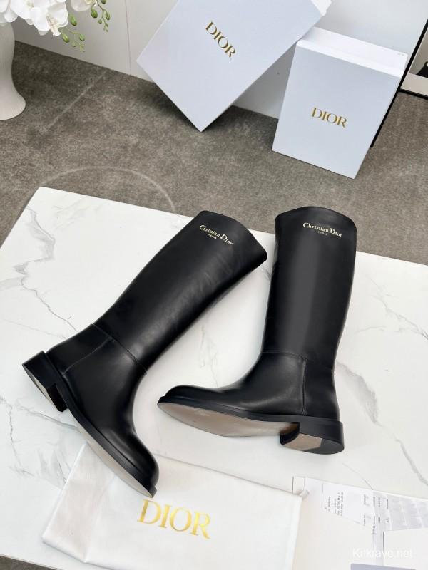 Dior 2025 SS Retro British Style Brogue New Knight Boots - LY00460