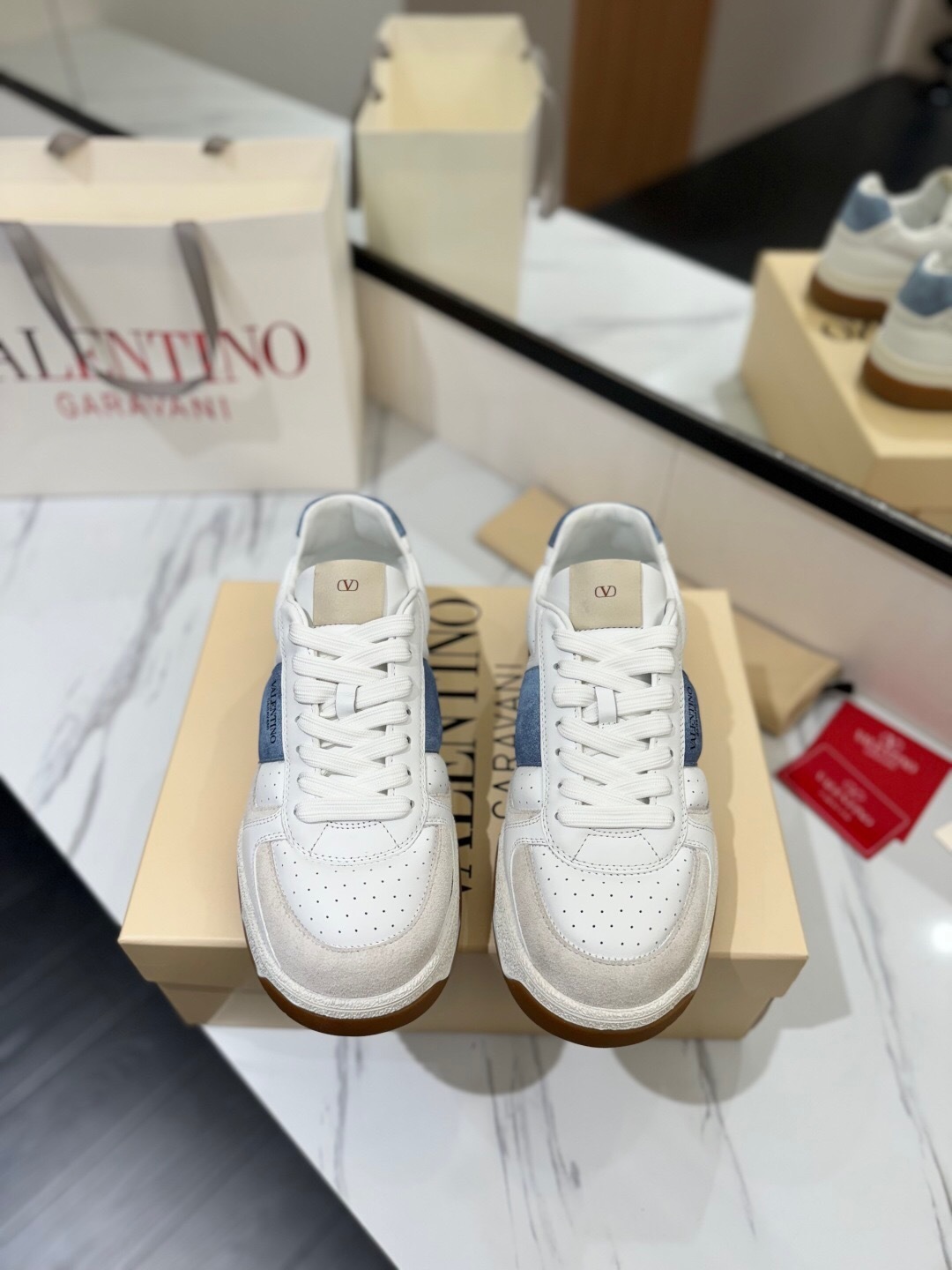 VALENTINO 2025 SS Casual Sneakers with Large V Velcro Strap - AS00370