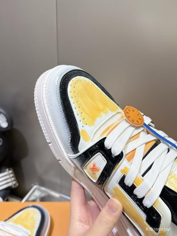 Louis Vuitton Trainer Basketball Series Crackle Glaze Process Sneakers - LY00490