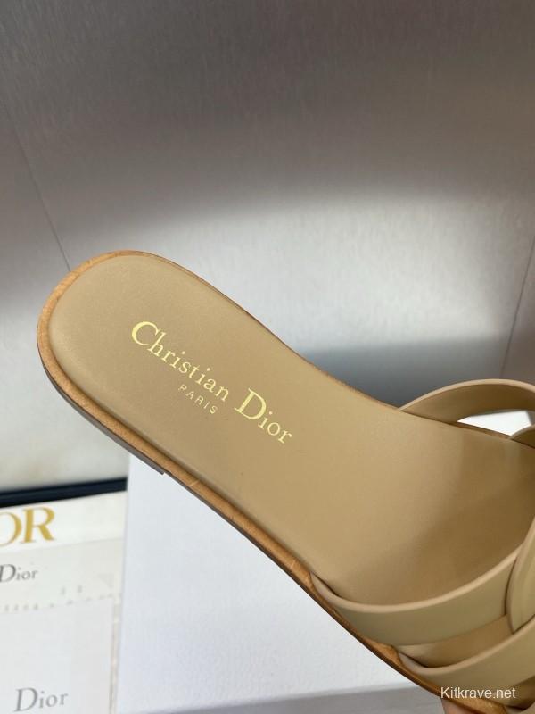 Dior D-Club Jelly Color Hollow Layered Cross Strap Women's Sandals - KFY00280