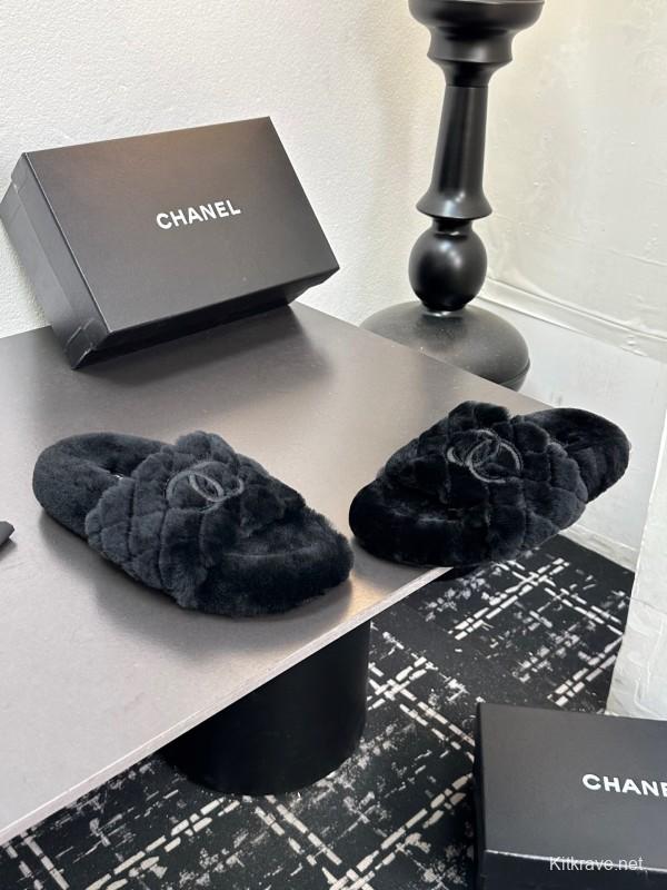 Chanel 2025 SS Fashion Fur Slippers - LY00250