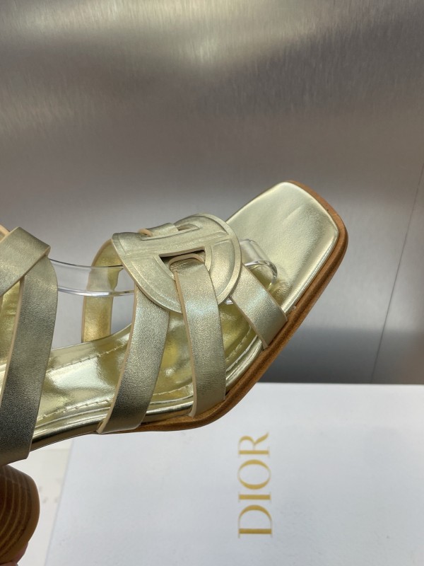 Dior D-Club Jelly Color Hollow Layered Cross Strap High Heel Women Shoes - KFY00290