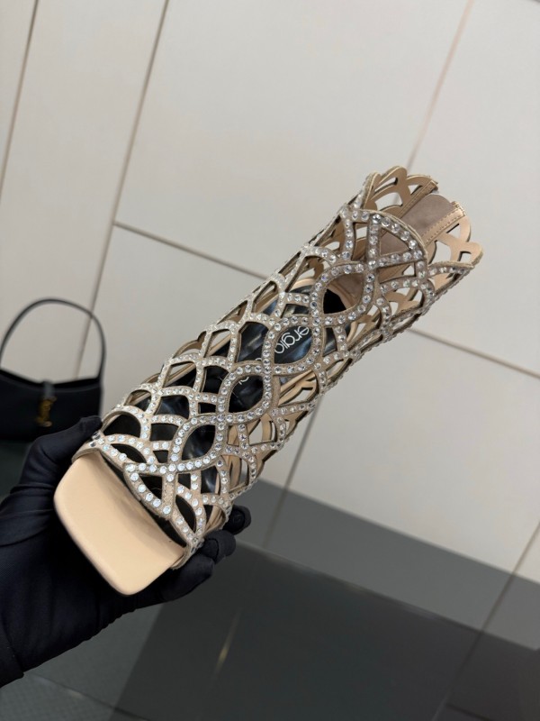 Sergio Rossi Mermaid Sandals 2025/SS Collection with Fishnet Design - KFY00470