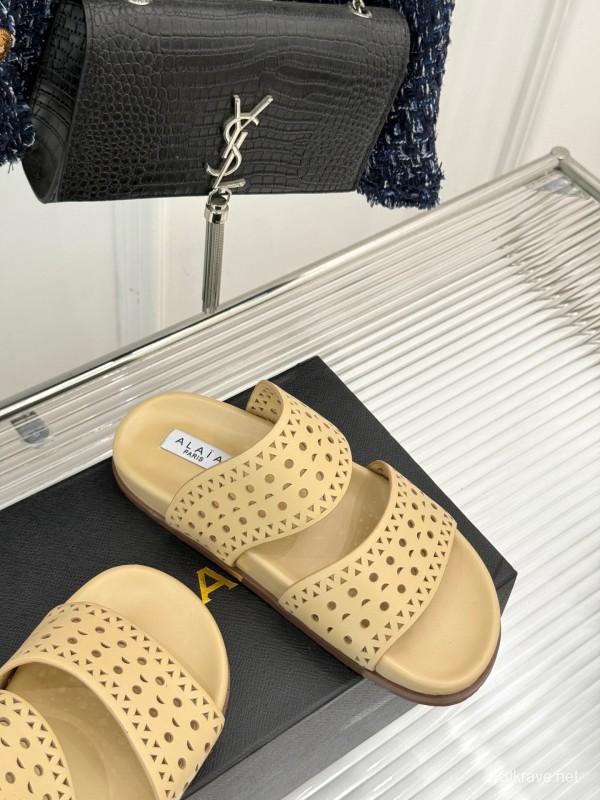 Alaia Spring Summer 2025 Laser Cutout Casual Sandals - KFY00260