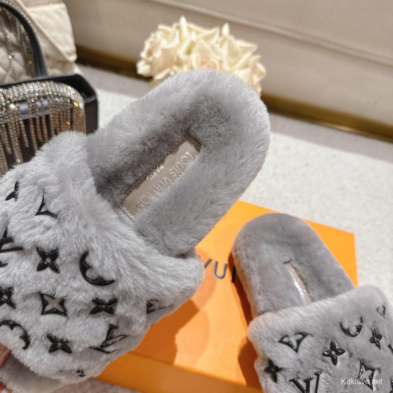 Lv 2025 SS Wool Lazy Slippers - LY00240