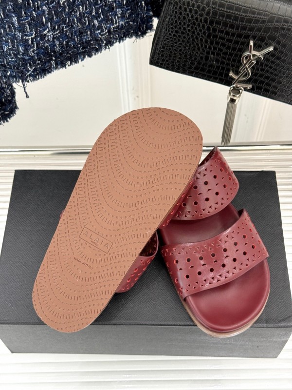 Alaia Spring Summer 2025 Laser-Cut Openwork Casual Sandals - KFY00260