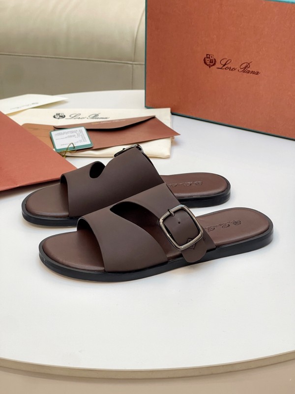 Loro Piana 2025/SS Men's Spring Summer Slippers with High-Quality Stitching and Comfortable Sole - AS00250