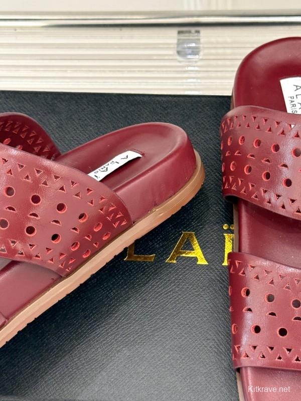 Alaia Spring Summer 2025 Laser-Cut Openwork Casual Sandals - KFY00260