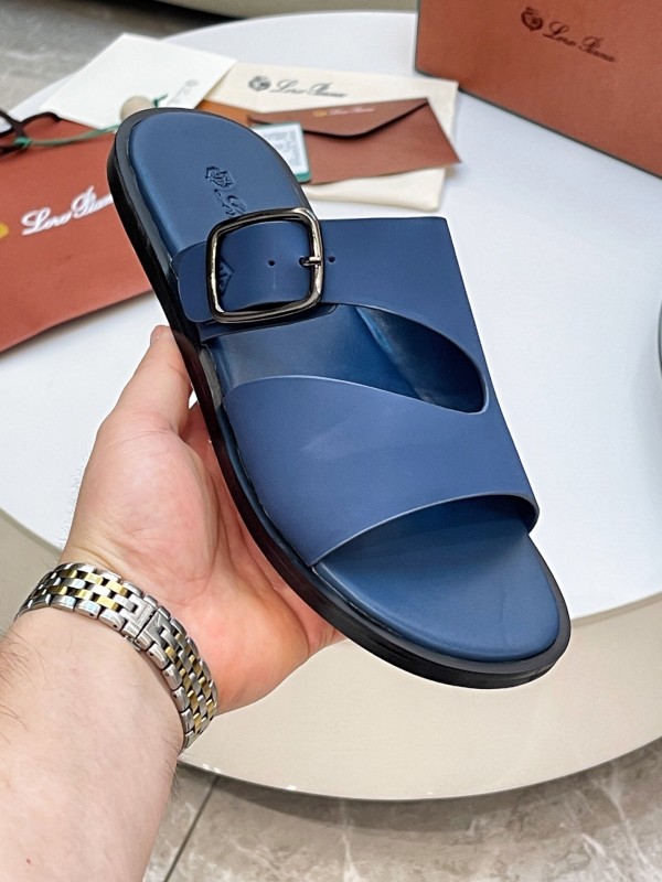 Loro Piana Spring Summer 2025 Men's Slippers with High-Quality Stitching and Comfortable Sole - AS00250