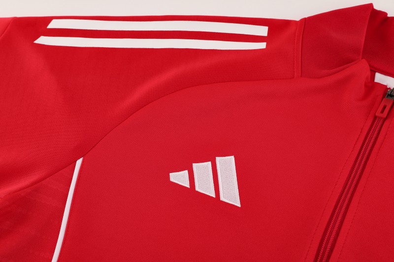 2025 Adidas Red Full Zipper Jacket+Long Pants