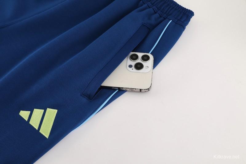 2025 Adidas Azure Blue Full Zipper Jacket+Long Pants