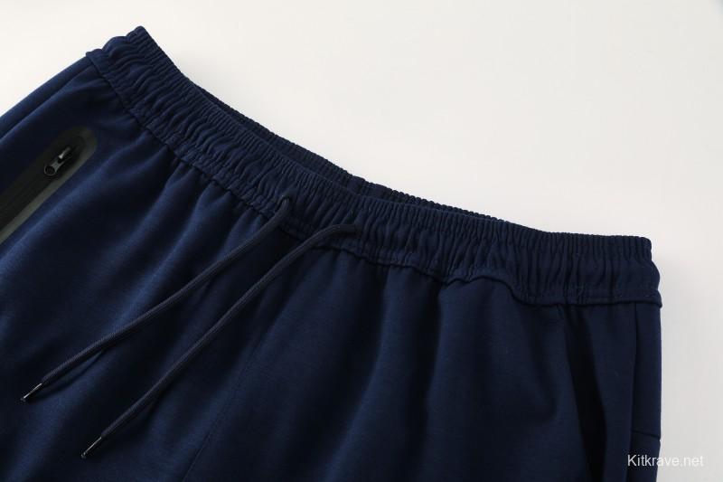 25/26 Barcelona 01 Royal Blue Hoodie Full Zipper Jacket+Long Pants