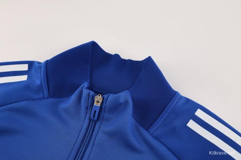 2025 Adidas Colorful Blue Full Zipper Jacket+Long Pants