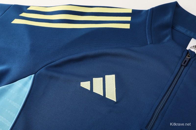 25/26  Adidas Navy Blue Full zipper Jacket Tracksuit+ long pants