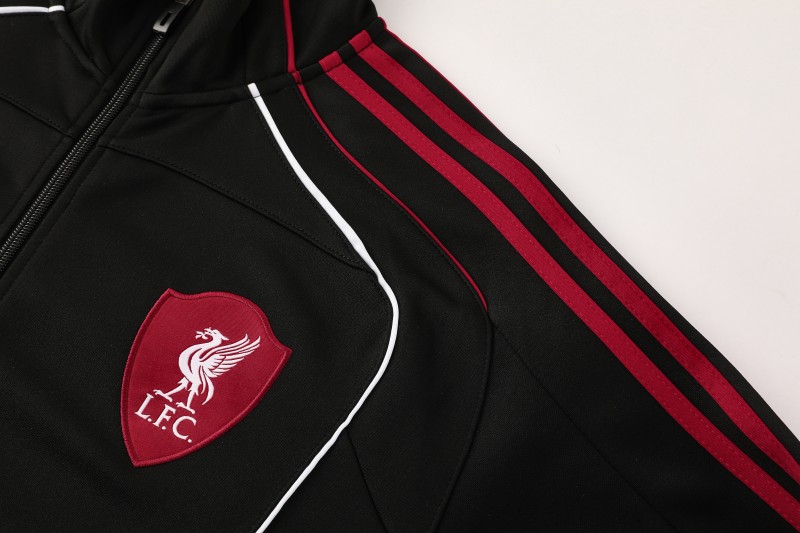 25/26 Liverpool FC Black  Full zipper Jacket Tracksuit+ long pants