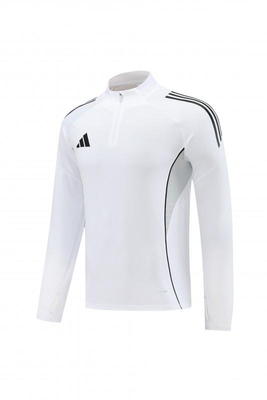 25/26  Adidas White Full zipper Jacket Tracksuit+ long pants